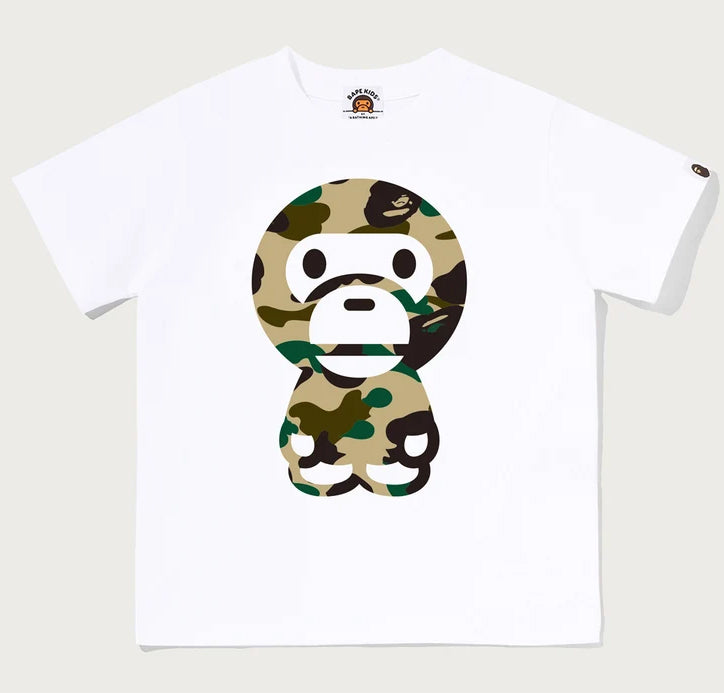 A BATHING APE BAPE KIDS 1ST CAMO BIG BABY MILO TEE