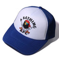 A BATHING APE APE CROSSBONE COLLEGE MESH CAP