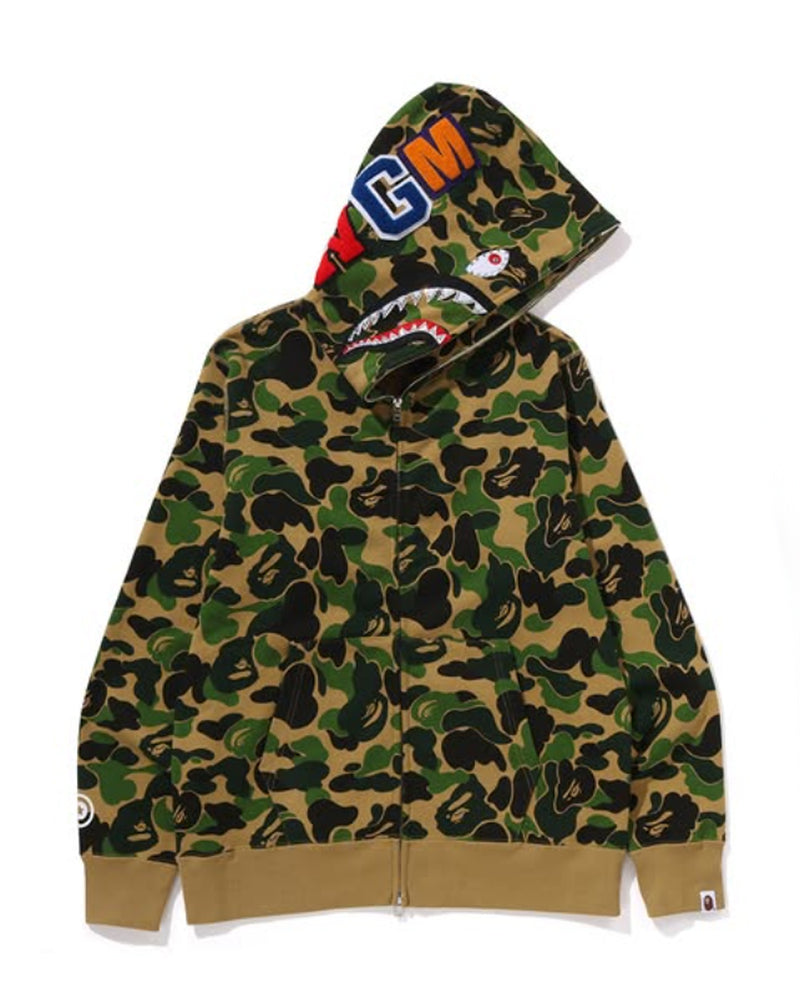 A BATHING APE ABC CAMO CRYSTAL STONE  SHARK FULL ZIP HOODIE