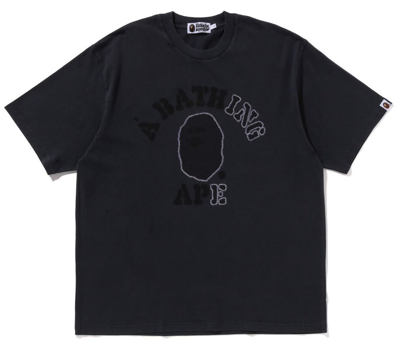 A BATHING APE GARMENT DYE COLLEGE RELAXED FIT TEE