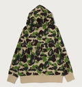 A BATHING APE ABC CAMO JACQUARD FULL ZIP HOODIE