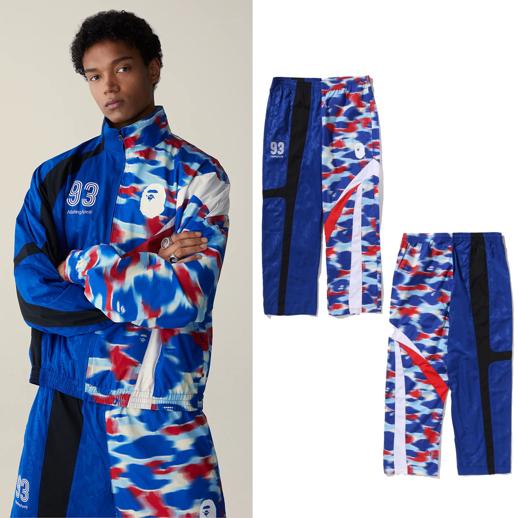 A BATHING APE SPLIT RELAXED FIT TRACK PANTS – happyjagabee store
