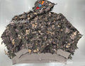 A BATHING APE TREE EDGE CAMO LASER CUT CROPPED SHARK FULL ZIP HOODIE