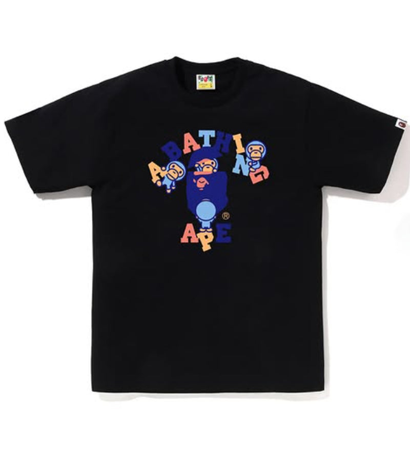 A BATHING APE COLORS COLLEGE MILO TEE