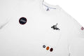 A BATHING APE BAPE BY KAZUKO KURAISHI MULTI PATCH MILITARY TEE