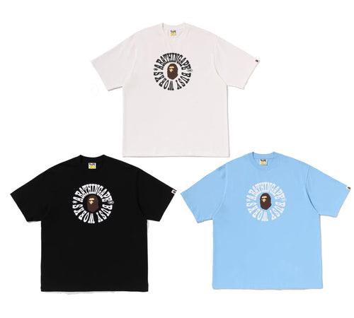 A BATHING APE APE BUSY WORKS LOGO RELAXED FIT TEE