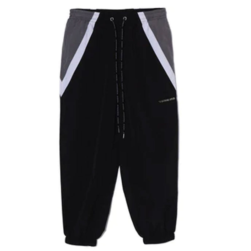 A BATHING APE COLOR BLOCKING METAL LOGO PIN TRACK PANTS