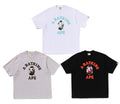 A BATHING APE MAP CAMO COLLEGE RELAXED FIT TEE
