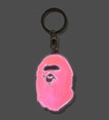 A BATHING APE APE HEAD REFLECTIVE KEYCHAIN