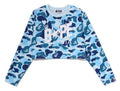 A BATHING APE Ladies' ABC CAMO BAPE STA LOGO CROPPED L/S TEE