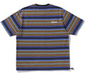 A BATHING APE BAPE BY KAZUKI KURAISHI MULTI STRIPE SHORT SLEEVES TEE