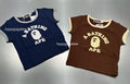 A BATHING APE Ladies' COLLEGE CROPPED TRIM TEE