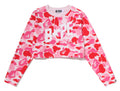 A BATHING APE Ladies' ABC CAMO BAPE STA LOGO CROPPED L/S TEE