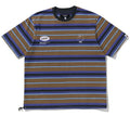 A BATHING APE BAPE BY KAZUKI KURAISHI MULTI STRIPE SHORT SLEEVES TEE