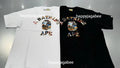 A BATHING APE HYBRID CAMO COLLEGE RELAXED FIT TEE