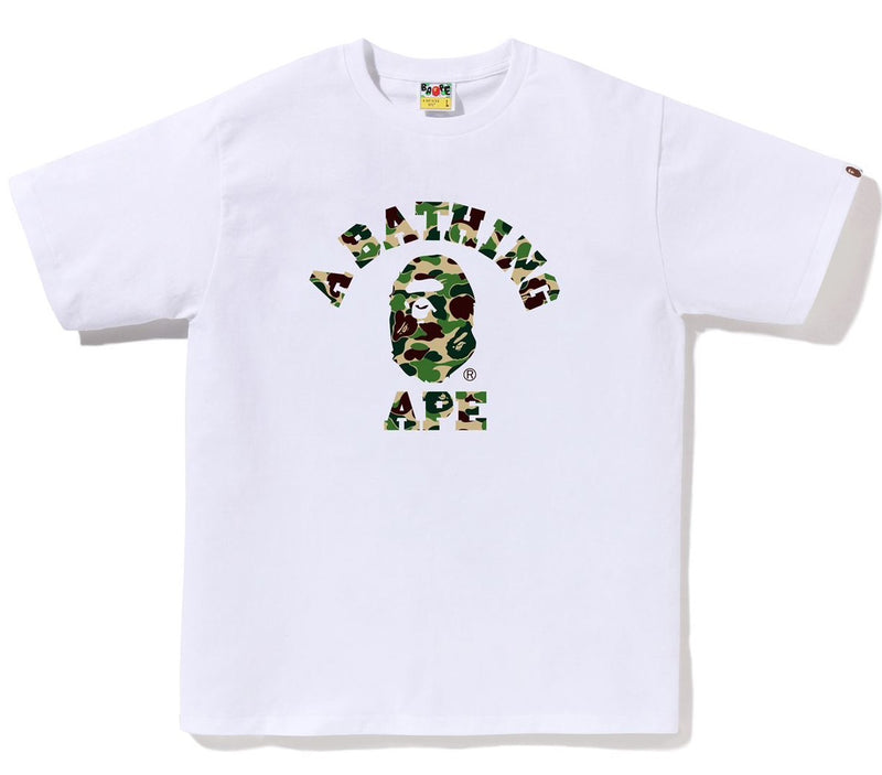A BATHING APE ABC CAMO COLLEGE TEE