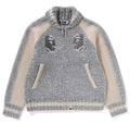 A BATHING APE BAPE LOGO METALLIC COWICHAN KNIT