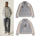 A BATHING APE BAPE LOGO METALLIC COWICHAN KNIT
