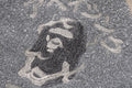 A BATHING APE BAPE LOGO METALLIC COWICHAN KNIT