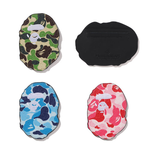 A BATHING APE ABC CAMO APE HEAD CARD CASE