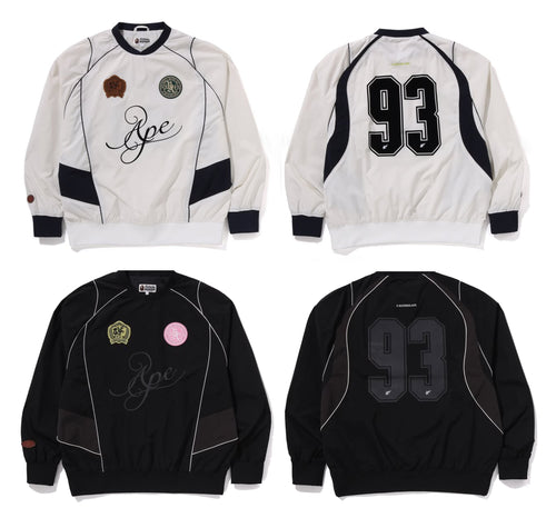 A BATHING APE MULTI LOGO RELAXED FIT PULLOVER