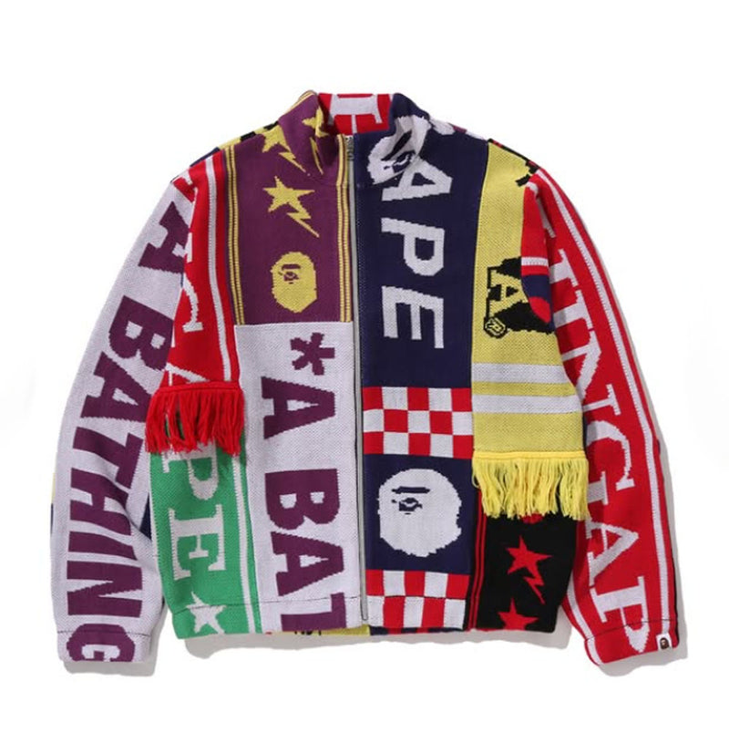 A BATHING APE ABA SCARF PATTERN REGULAR FIT TRACK JACKET