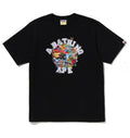 A BATHING APE COLORFULL 3D GRAPHIC COLLEGE TEE
