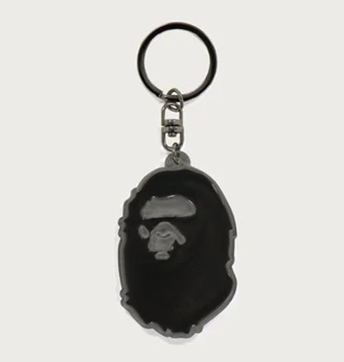A BATHING APE APE HEAD REFLECTIVE KEYCHAIN