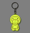 A BATHING APE BABY MILO REFLECTIVE KEYCHAIN