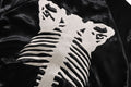 A BATHING APE SKELETON LOGO SOUVENIR JACKET