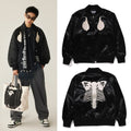 A BATHING APE SKELETON LOGO SOUVENIR JACKET
