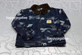 A BATHING APE BAPE KIDS CAMO JACQUARD DENIM JACKET