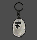 A BATHING APE APE HEAD REFLECTIVE KEYCHAIN
