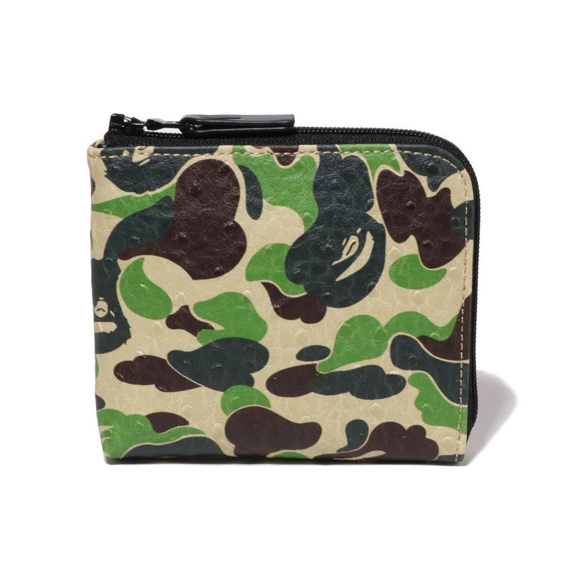 A BATHING APE ABC CAMO MINI ZIPPED WALLET