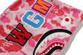 A BATHING APE Ladies' ABC CAMO TOWEL JACQUARD SHARK CROPPED FULL ZIP HOODIE