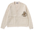 A BATHING APE CABLE KNIT CARDIGUN