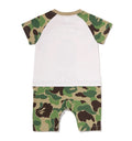 A BATHING APE BAPE KIDS ABC CAMO BIG COLLEGE ROMPERS