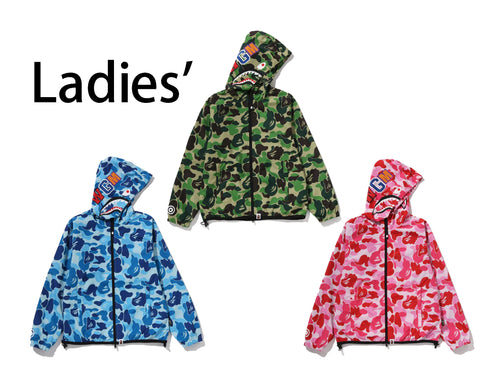 A BATHING APE Ladies' ABC CAMO SHARK HOODIE JACKET