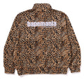 A BATHING APE WILD LEOPARD PATTERN RELAXED HALF ZIP SWEAT SHIRT