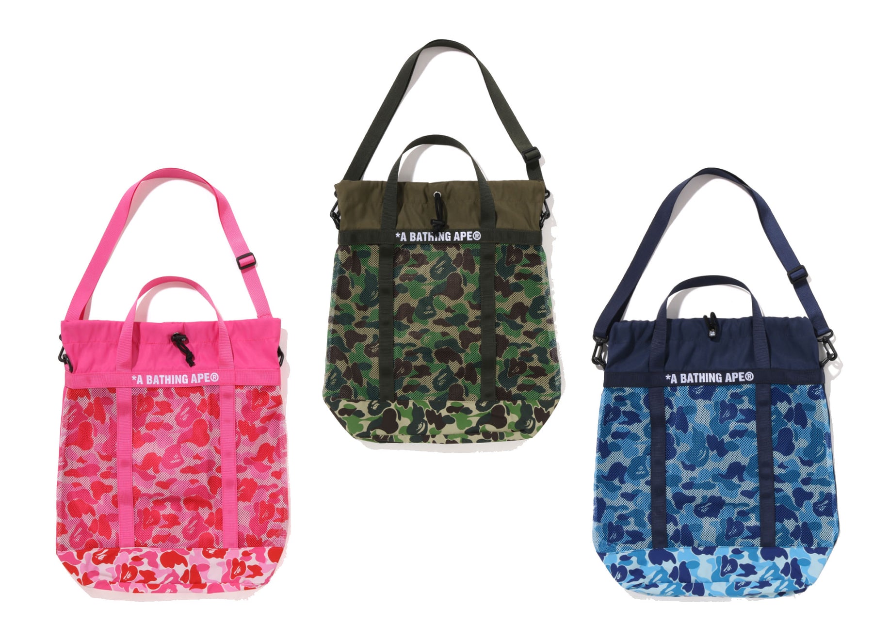 Bape Green ABC Camo Tote