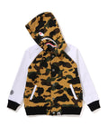 A BATHING APE BAPE KIDS 1ST CAMO SHARK HOODIE SWEAT VARSITY JACKET