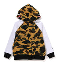 A BATHING APE BAPE KIDS 1ST CAMO SHARK HOODIE SWEAT VARSITY JACKET
