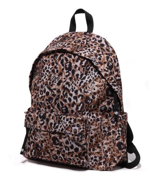 A BATHING APE WILD LEOPARD PATTERN DAYPACK