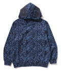 A BATHING APE WILD LEOPARD PATTERN SHARK RELAXED FULL ZIP HOODIE