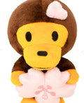 A BATHING APE BABY MILO STORE BABY MILO CHERRY BLOSSOM PLUSH DOLL KEYCHAIN