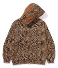 A BATHING APE WILD LEOPARD PATTERN SHARK RELAXED FULL ZIP HOODIE