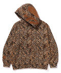 A BATHING APE WILD LEOPARD PATTERN SHARK RELAXED FULL ZIP HOODIE