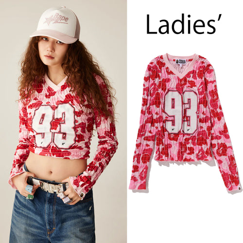 A BATHING APE Ladies' ABC CAMO SLIM FIT L/S TEE