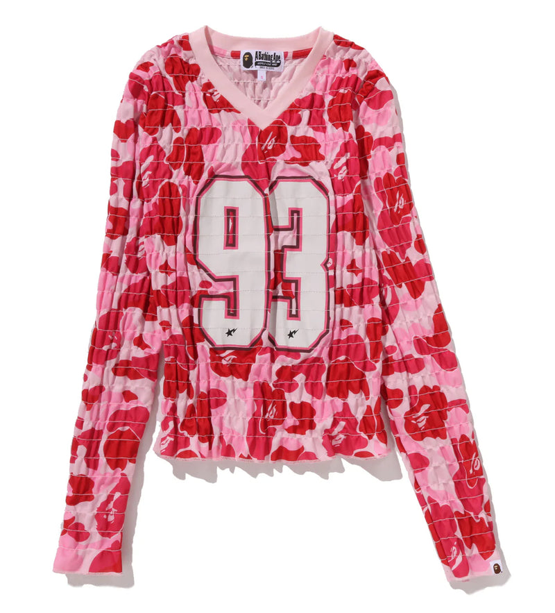 A BATHING APE Ladies' ABC CAMO SLIM FIT L/S TEE