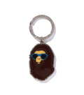 A BATHING APE RESORT APE HEAD METAL KEYCHAIN